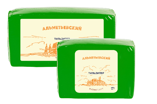 Сырный продукт Тильзитер 45% Альметьевский МК